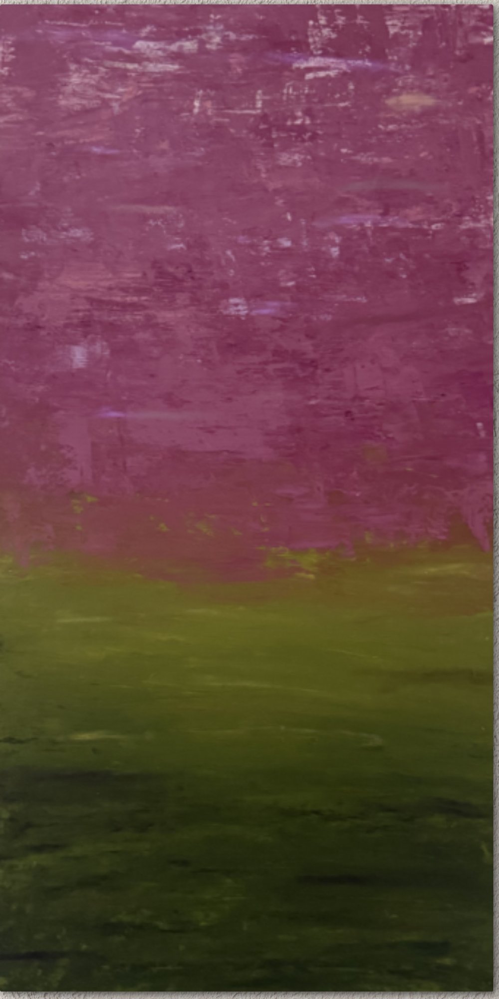 Wilde Wiese, Acryl und Ölkreide, 50 × 100 cm, 2026